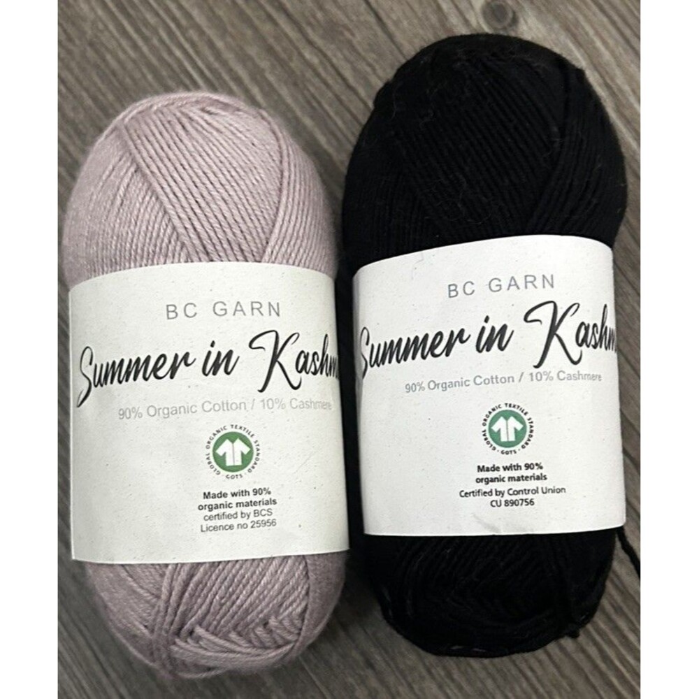 BC Garn Summer in Kashmir  Yarn Lot – 2 Skeins 180 yards ea